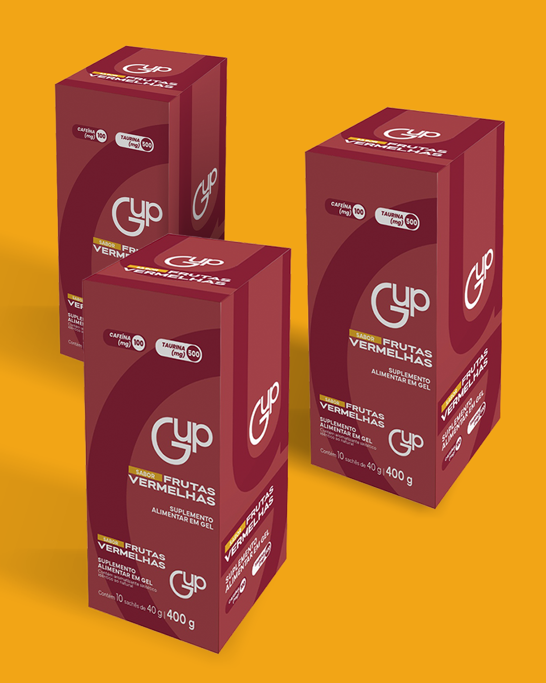 Combo GUP Gel Frutas Vermelhas - 3 Unidades