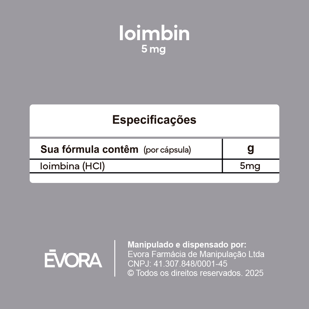 Ioimbin 5mg 30 cápsulas