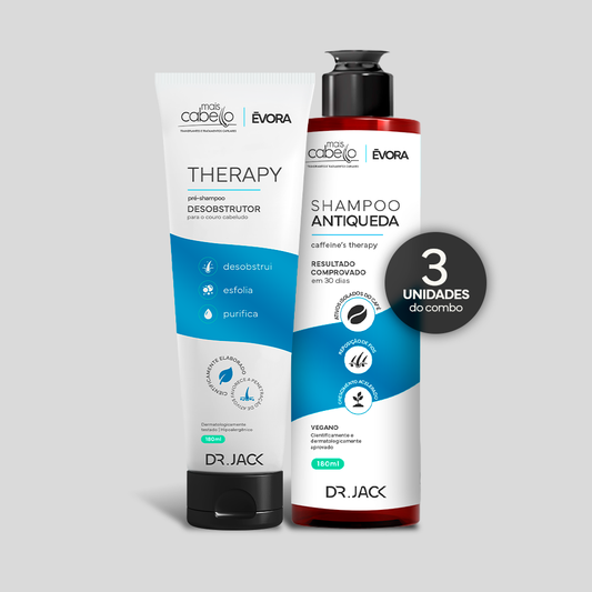 Pré-Shampoo Desobstrutor + Shampoo Caffeínes Therapy