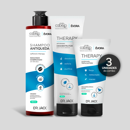 Pré-Shampoo + Shampoo + Condicionador
