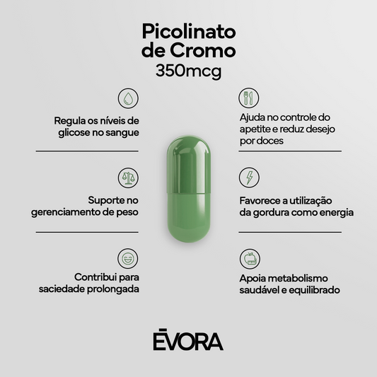 Picolinato De Cromo 350 mcg 30 cápsulas