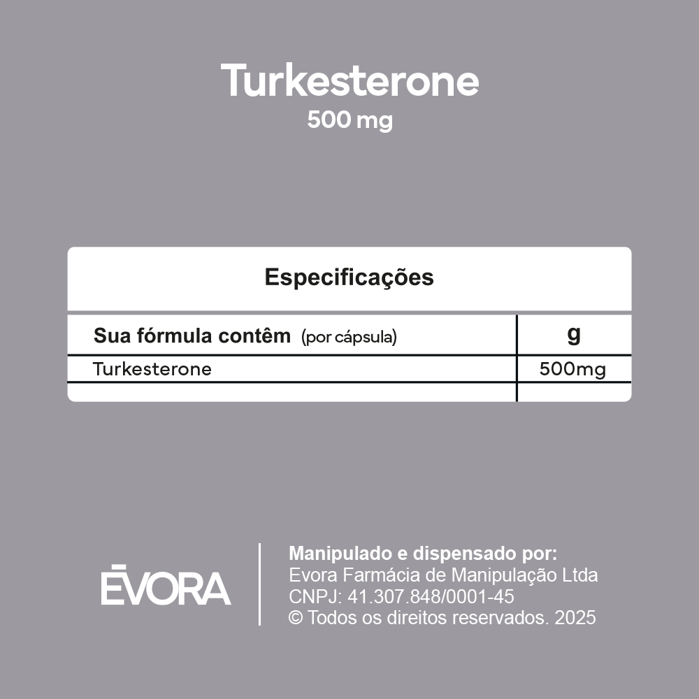 Turkesterone 500mg 30 cápsulas
