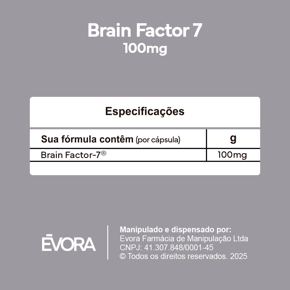 ⁠Brain Factor 7 100mg 30 cápsulas