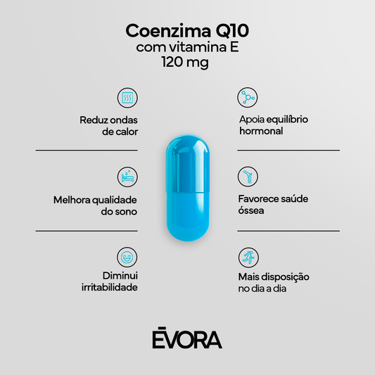 Coenzima Q10 120 mg em cápsulas com Vitamina E 30 cápsulas
