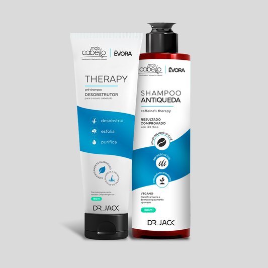 Pré-Shampoo Desobstrutor + Shampoo Caffeínes Therapy