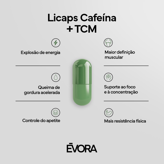 Licaps Cafeina + TCM 60 cápsulas