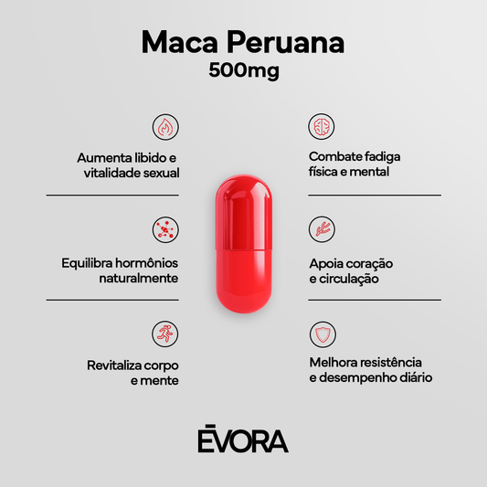 Maca Peruana 500mg 60 cápsulas