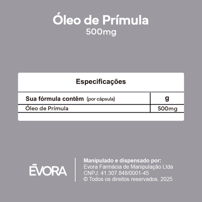 Óleo de Prímula 500mg 60 cápsulas