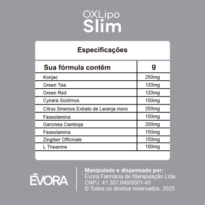 OX Lipo Slim 180 cápsulas (Combo 6 unidades)