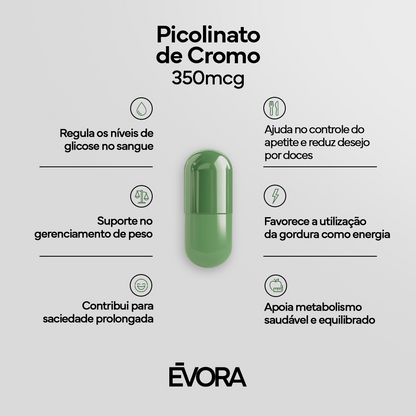 Picolinato De Cromo 350 mcg 30 cápsulas