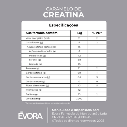 Creatina de Caramelo 60 unidades
