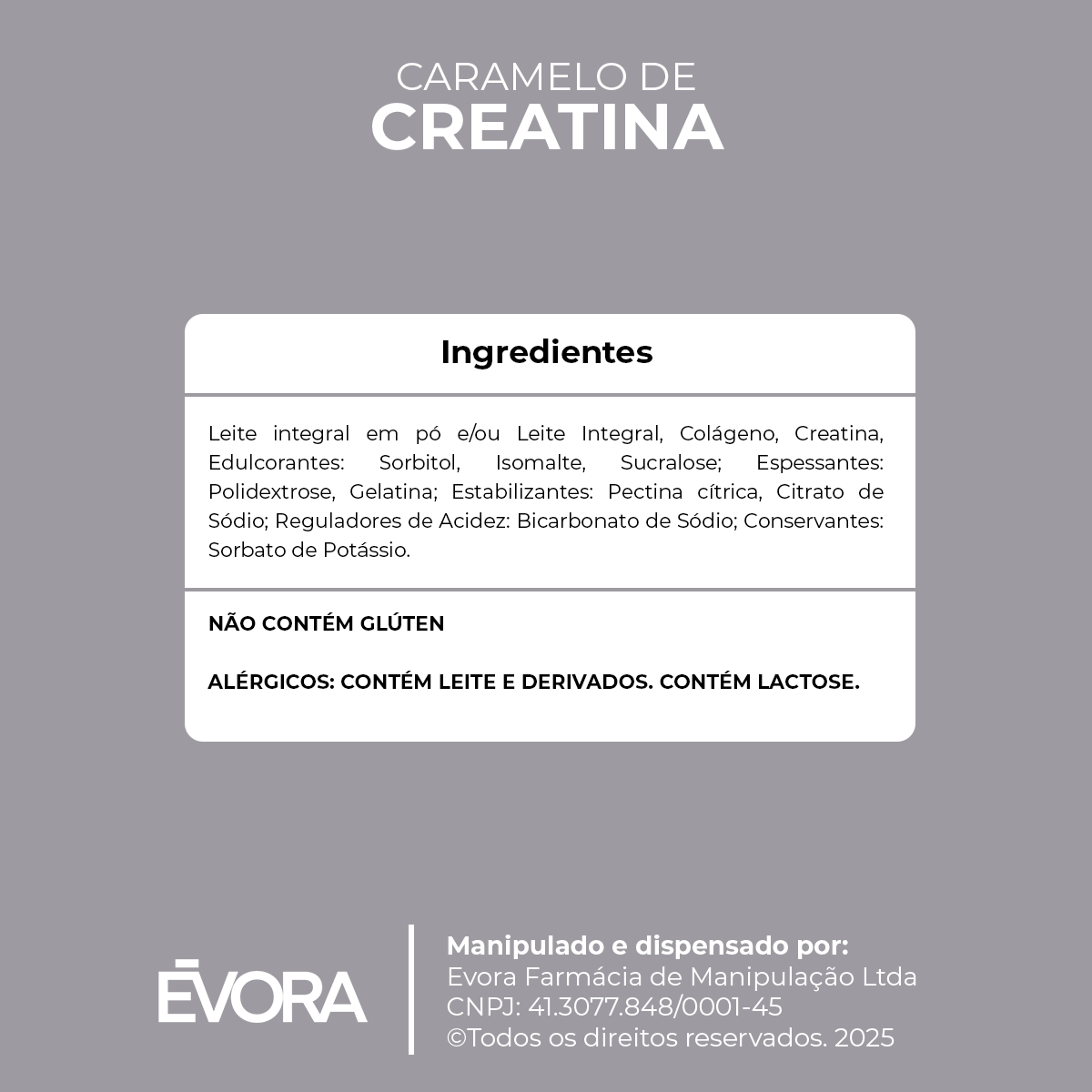 Creatina de Caramelo 60 unidades