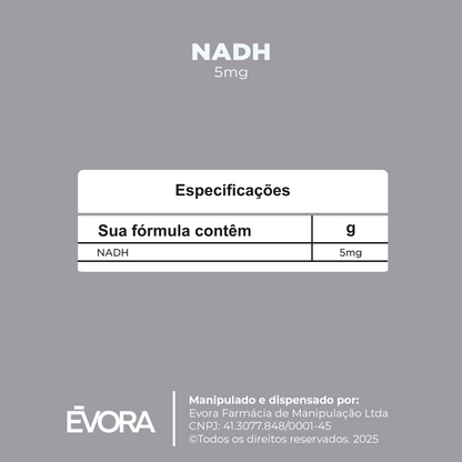 NADH 5mg 30 cápsulas