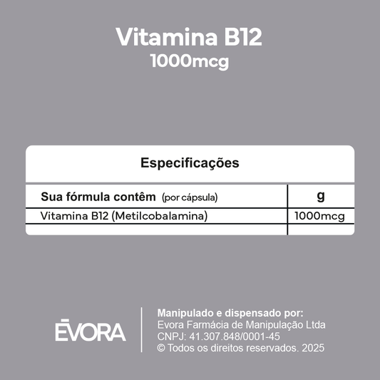 Vitamin B12 1000mcg 30 capsules